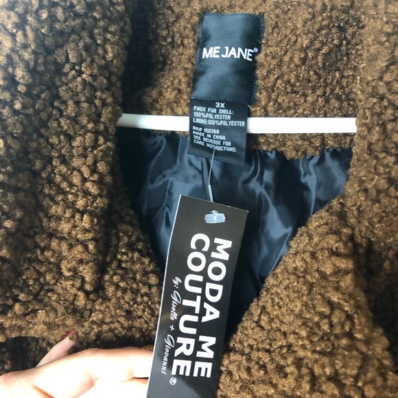 Teddy Bear Coat- Brown 3XL - Picture 5 of 6